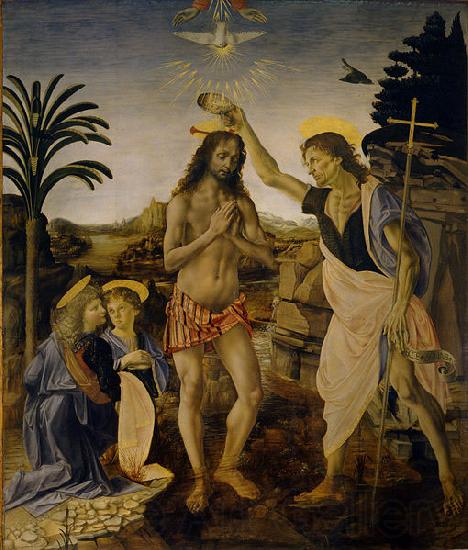 Andrea del Verrocchio Baptism of Christ France oil painting art